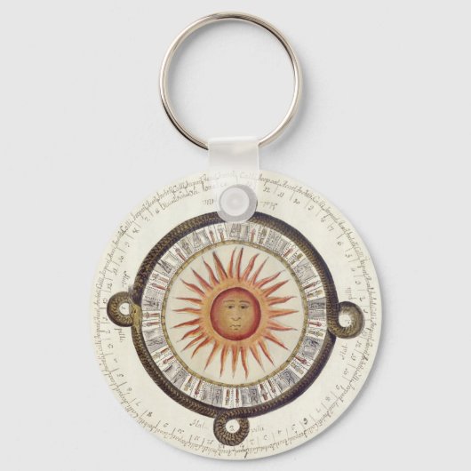 Aztec Sun Stone Sleutelhanger (Voorkant)