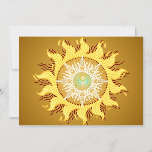 Aztec Sun Summer Beach Party Invitation (Devant)