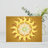 Aztec Sun Summer Beach Party Invitation (Debout devant)