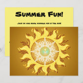 Aztec Sun Summer Beach Party Invitation (Devant / Derrière)