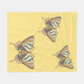 Aztec Swallowtail Fleece Deken (Voorkant (Horizontaal))