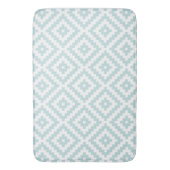 Aztec Symbool Blok PTN Eend Ei Blauw & Wit I Badmat (Voorkant Verticaal)