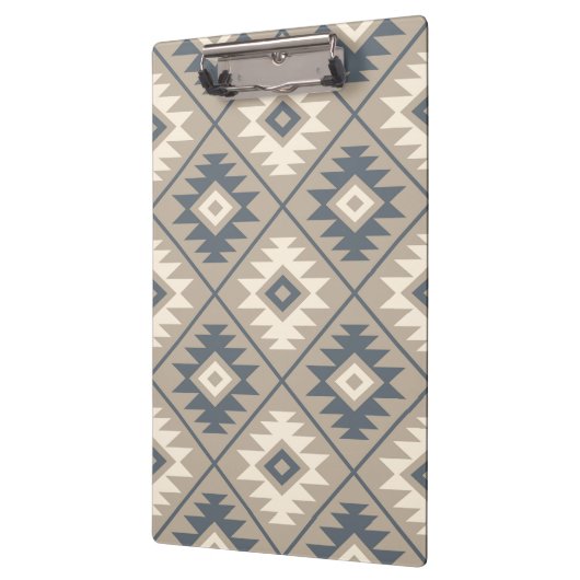 Aztec Symbool gestileerd Patroonblauw crème zand Klembord (Links)
