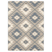 Aztec Symbool gestileerd Patroonblauw crème zand Klembord (Achterkant)