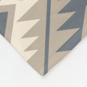 Aztec Symbool Gestileerde Big Ptn Blue Cream Sand Fleece Deken (Hoek)