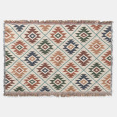 Aztec Symbool gestileerde Patroonkleurmengeling Deken (Voorkant)