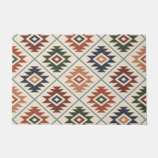 Aztec Symbool gestileerde Patroonkleurmengeling Deurmat (Voorkant)