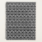 Aztec Triangles+Motif Carré blanc sur noir (Devant)