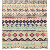 Aztec tribaal patroon in strepen, voorbeeld douchegordijn (Voorkant)