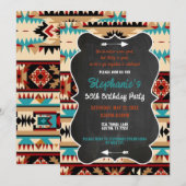 Aztec Tribal 30e anniversaire Invitation (Devant / Derrière)