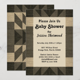 Aztec Tribal Abstract Antiek Baby shower Kaart