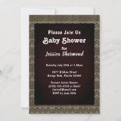 Aztec Tribal Abstract Baby shower Chevron Grayed Kaart (Voorkant)