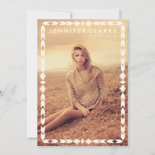 AZTEC TRIBAL GRAD | INVITATION DE LA FÊTE DE DIPLÔ (Devant)