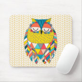 Aztec Tribal Modern Owl Chevron Mousepad Muismat (Met muis)