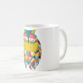 Aztec Tribal Modern Uil Illustratie Gift Mok (Voorkant rechts)