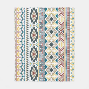 Aztec Tribal Motifs: Geometrisch naadloos ontwerp Fleece Deken