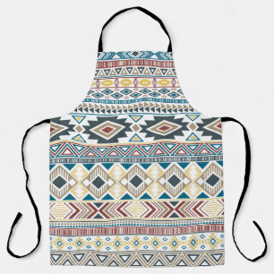 Aztec Tribal Motifs: Geometrisch naadloos ontwerp Schort