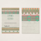 Aztec Tribal Native Pastel Peach/Aqua Visitekaartjes (Voorkant /achterkant)