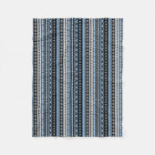 Aztec Tribal Pattern / Blue Grey White Black Fleece Deken (Voorkant)