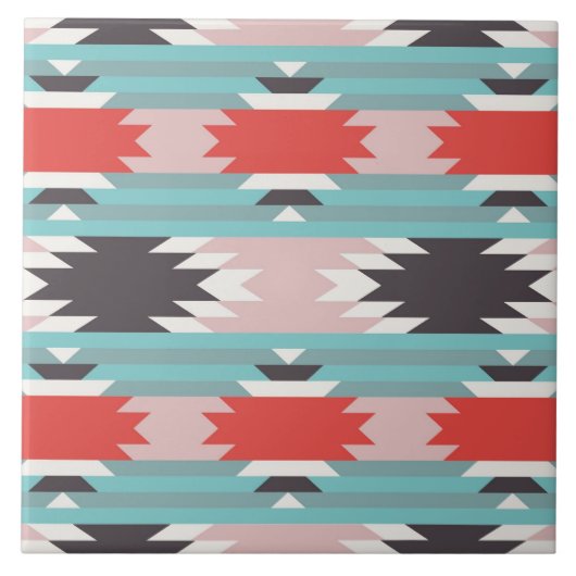 Aztec Tribal Pattern Native American Prints Tegeltje (Voorkant)