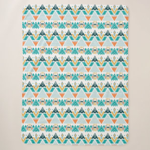 Aztec Tribal Pattern Sherpa Deken