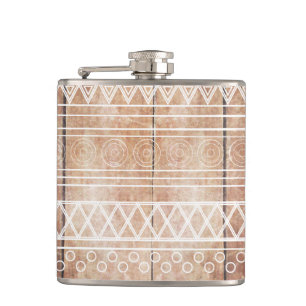  Aztec Tribal Wood Heupfles