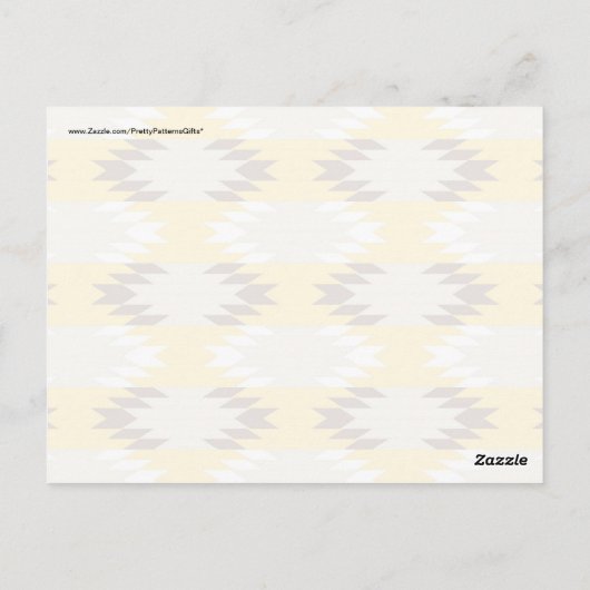 Aztec Tribal Yellow Brown Native American Design Briefkaart (Achterkant)
