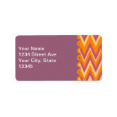 Aztec Tribal ZigZag Etiket (Voorkant)