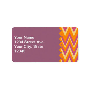 Aztec Tribal ZigZag Etiket