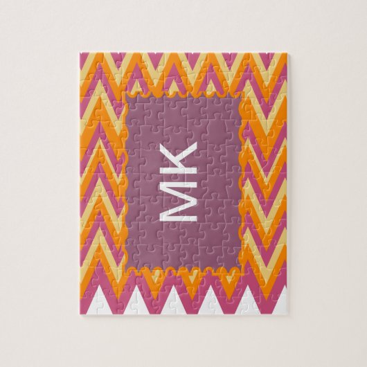 Aztec Tribal ZigZag Legpuzzel (Verticaal)