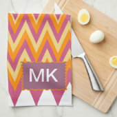 Aztec Tribal ZigZag Theedoek (Quarter Fold)