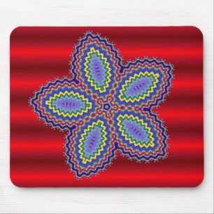 Aztec-ventilator met rode achtergrond van Vibrant Muismat