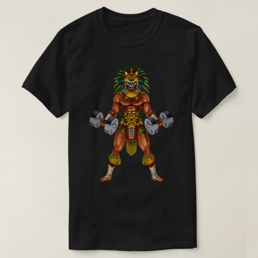 Aztec Warrior Bodybuilder T-shirt (Design voorkant)