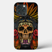 Aztec Warrior Canvas tas Case-Mate iPhone Case (Achterkant)
