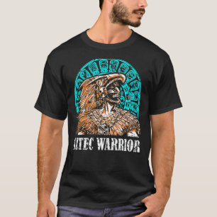 Aztec Warrior King Mexican Native Art Maya Mayans T-shirt