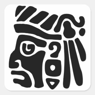 Aztec Warrior Vierkante Sticker