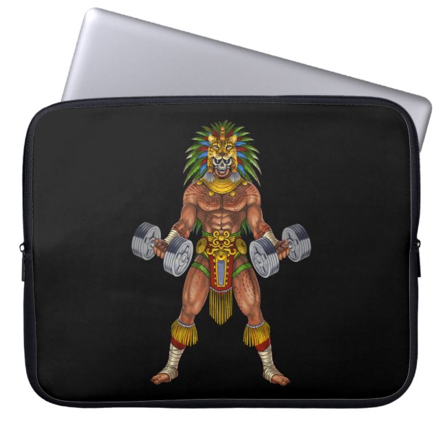 Aztec Warrior Weightlift Laptop Sleeve (Voorkant)