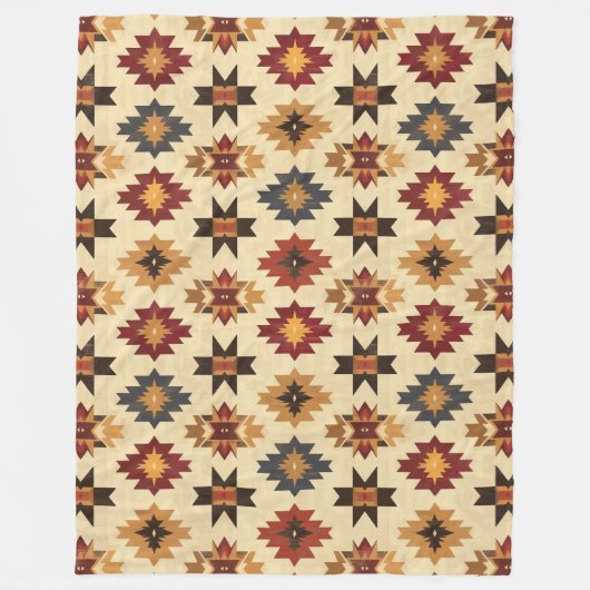 Aztec Western Pattern Fleece Deken (Voorkant)