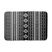 Aztec White op Black Mixed Motifs (V) Pattern Badmat (Voorkant)