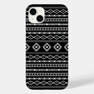 Aztec Wit Grijs Zwart Gemengde Motieven Patroon Case-Mate iPhone 14 Plus Hoesje