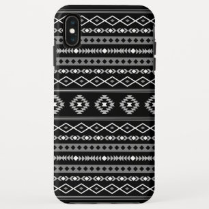 Aztec Wit Grijs Zwart Gemengde Motieven Patroon iPhone XS Max Hoesje