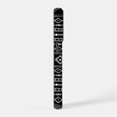 Aztec Wit Grijs Zwart Gemengde Motieven Patroon iPhone Hoesje (Rechterkant)