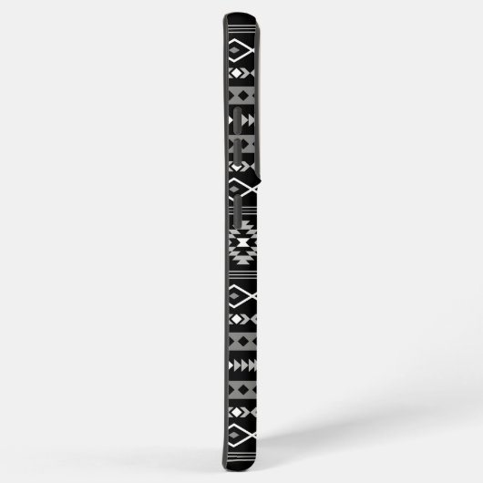 Aztec Wit Grijs Zwart Gemengde Motieven Patroon Samsung Galaxy Hoesje (Rechterkant)