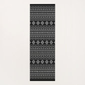 Aztec Wit Grijs Zwart Gemengde Motieven SML Patroo Yogamat (Achterkant)