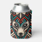 Aztec Wolf Face Blikjeskoeler (Blikje Voorkant)