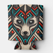 Aztec Wolf Face Blikjeskoeler (Achterkant)