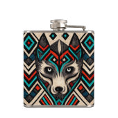 Aztec Wolf Face Heupfles (Achterkant)