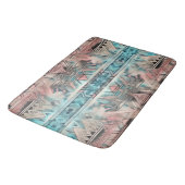 Aztec zuidwestelijke pastel roze en blauw badmat (Gekanteld)