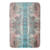 Aztec zuidwestelijke pastel roze en blauw badmat (Voorkant Verticaal)