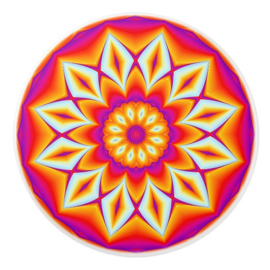 Aztecc Ceramic Knob. Keramische Knop (Voorkant)